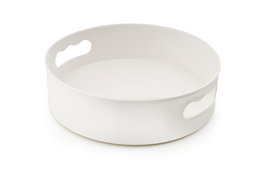 Hermia PDM08362 Bandeja Giratoria 360°, Plástico, Blanco, 22 x 7 cm